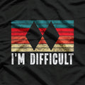 I'm Difficult Double Black Diamonds Ski Track Snowboarding T-Shirt