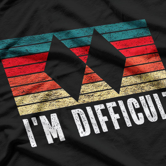 I'm Difficult Double Black Diamonds Ski Track Snowboarding T-Shirt