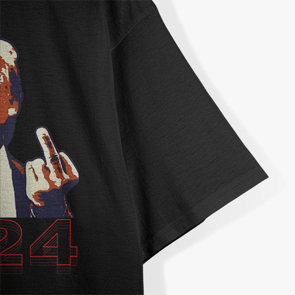 Trump Giving Finger - Bold Political Statement T-Shirt