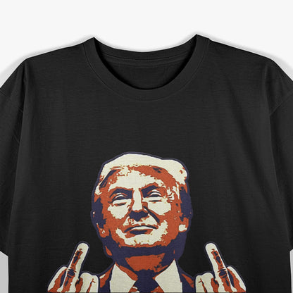 Trump Giving Finger - Bold Political Statement T-Shirt