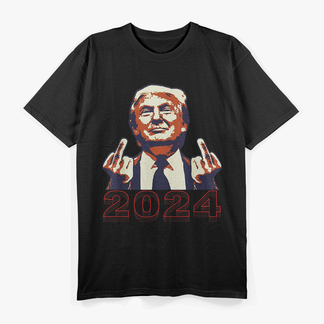 Trump Giving Finger - Bold Political Statement T-Shirt