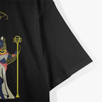 Ancient Egyptian Cat Goddess - Bastet and the Crescent Moon T-Shirt