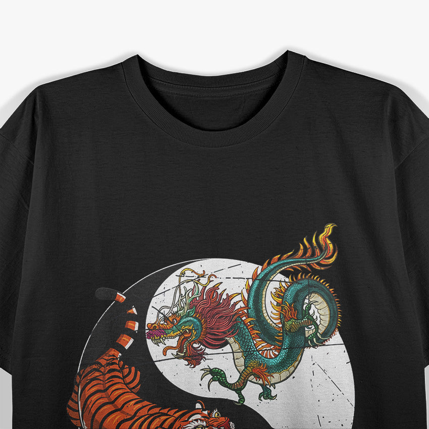 Asian Dragon and Tiger - The Ultimate Symbol of Strength and Balance T-Shirt