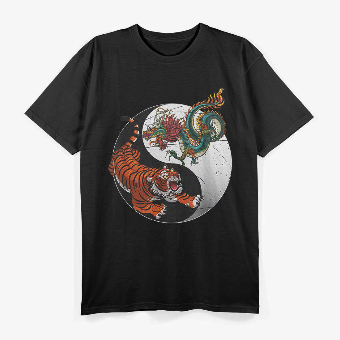 Asian Dragon and Tiger - The Ultimate Symbol of Strength and Balance T-Shirt