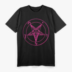 Baphomet Inverted Pentagram - Neon Pink Occult & Mysticism T-Shirt