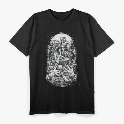 Creepy Horror Occult Cats T-Shirt