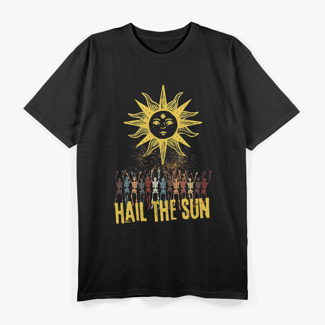 Dark Retro Hail The Sun - A Bold, Mystical Statement T-Shirt