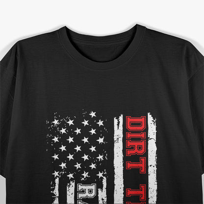 Dirt Track Racing American Flag T-Shirt