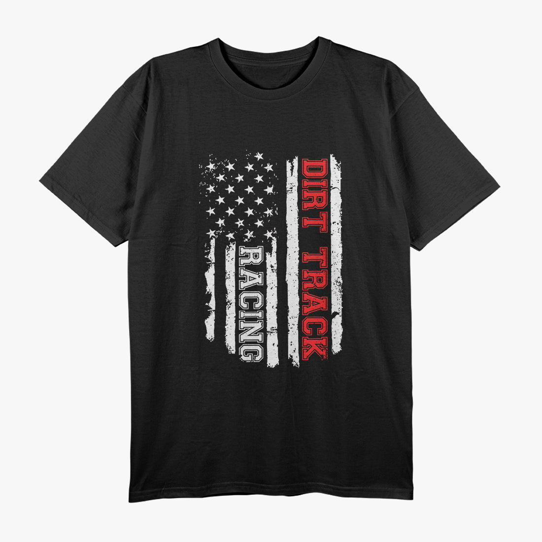 Dirt Track Racing American Flag T-Shirt