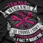 Female Mechanic Girl Car Repair, Car Enthusiast T-Shirt