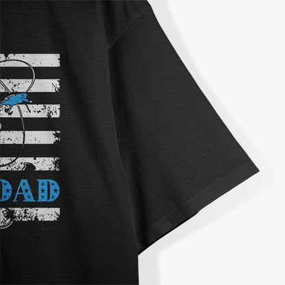 Fishing Stuff For Fathers Day, Reel Cool Dad American Flag T-Shirt