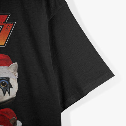 Hizz Rock Cat Christmas Design T-Shirt