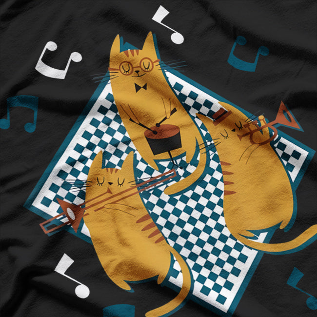 Cool Jazz Cats Trio Ska Music Reggae Retro T-Shirt