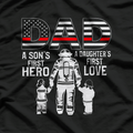 Proud Firefighter Dad Daddy Fireman Dad T-Shirt