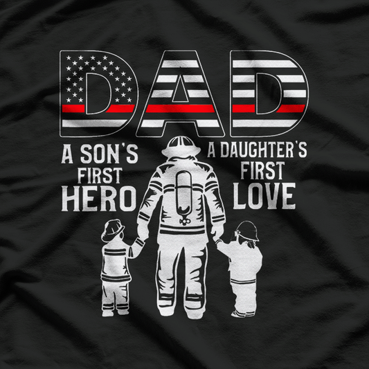 Proud Firefighter Dad Daddy Fireman Dad T-Shirt