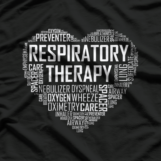 Respiratory Therapist Heart Gift Therapy Care Week T-Shirt