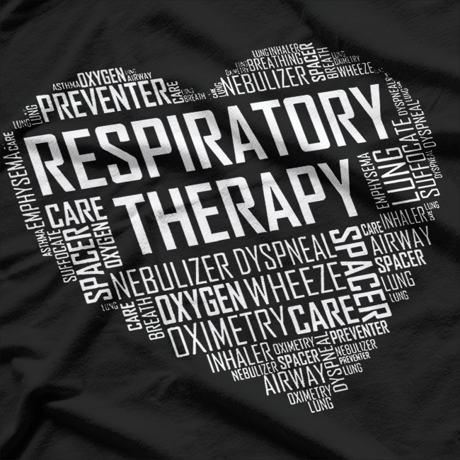 Respiratory Therapist Heart Gift Therapy Care Week T-Shirt