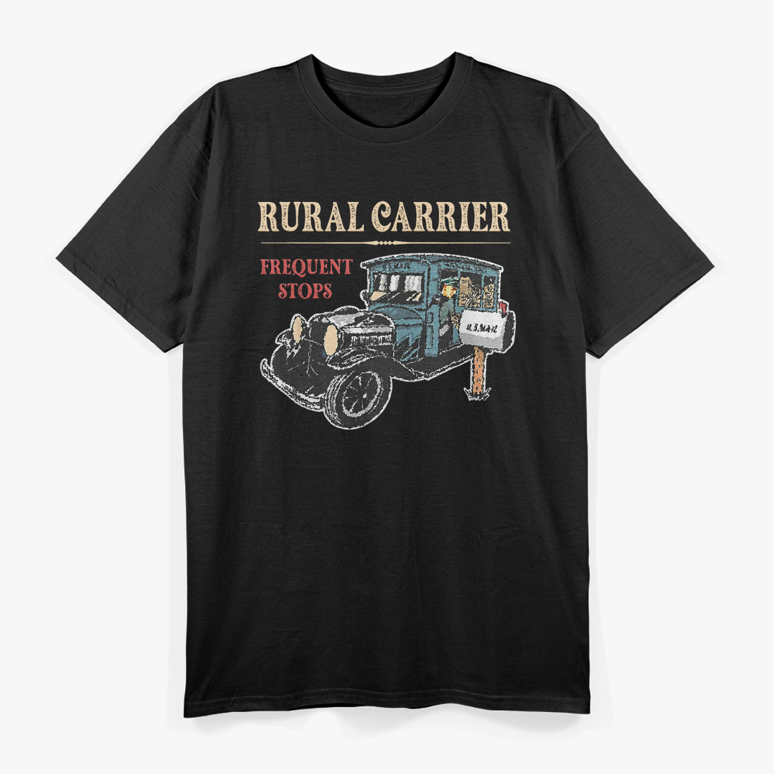 Rural Carrier Postal Worker Driver Vintage Mailman Postman T-Shirt