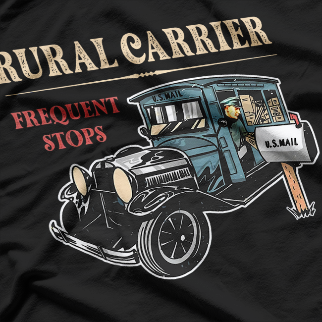 Rural Carrier Postal Worker Driver Vintage Mailman Postman T-Shirt