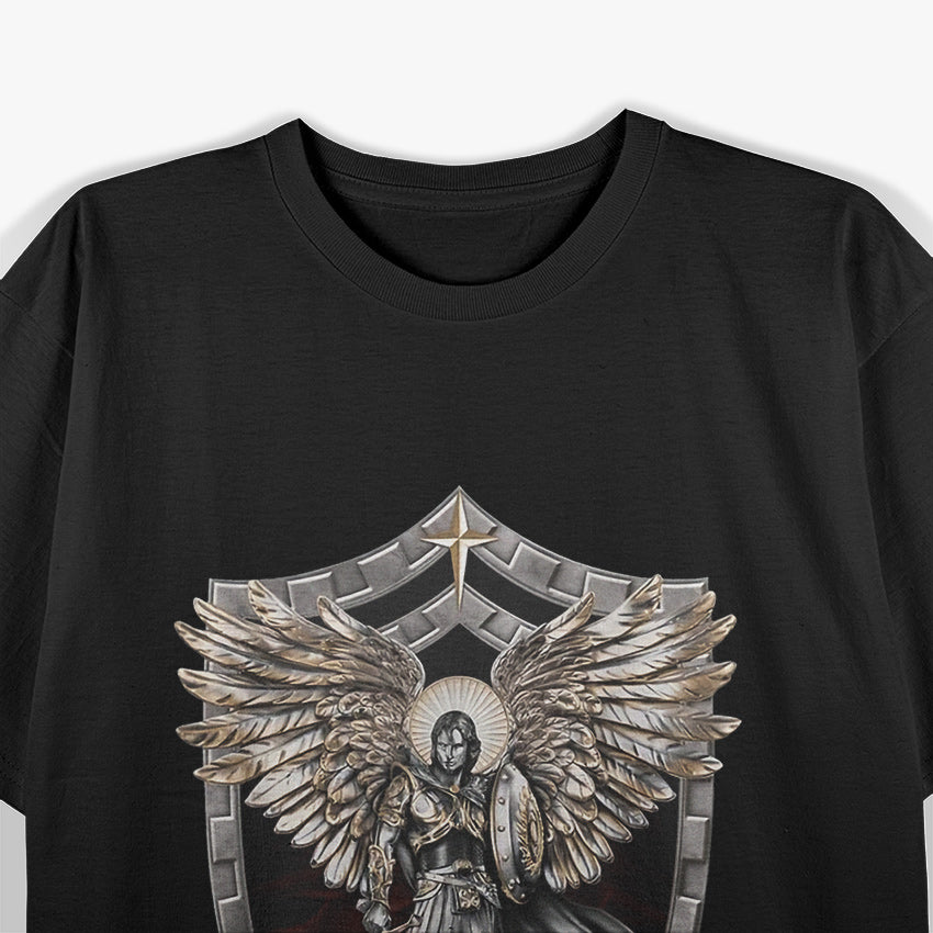 Saint Michael the Archangel Prayer Traditional Catholic Protection T-Shirt