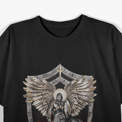 Saint Michael the Archangel Prayer Traditional Catholic Protection T-Shirt