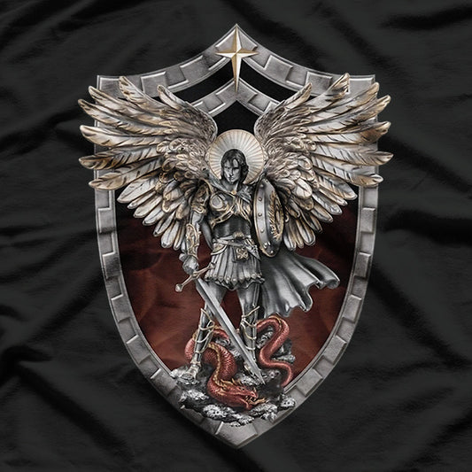 Saint Michael the Archangel Prayer Traditional Catholic Protection T-Shirt