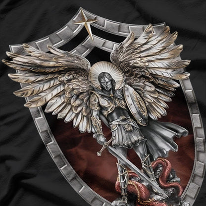 Saint Michael the Archangel Prayer Traditional Catholic Protection T-Shirt