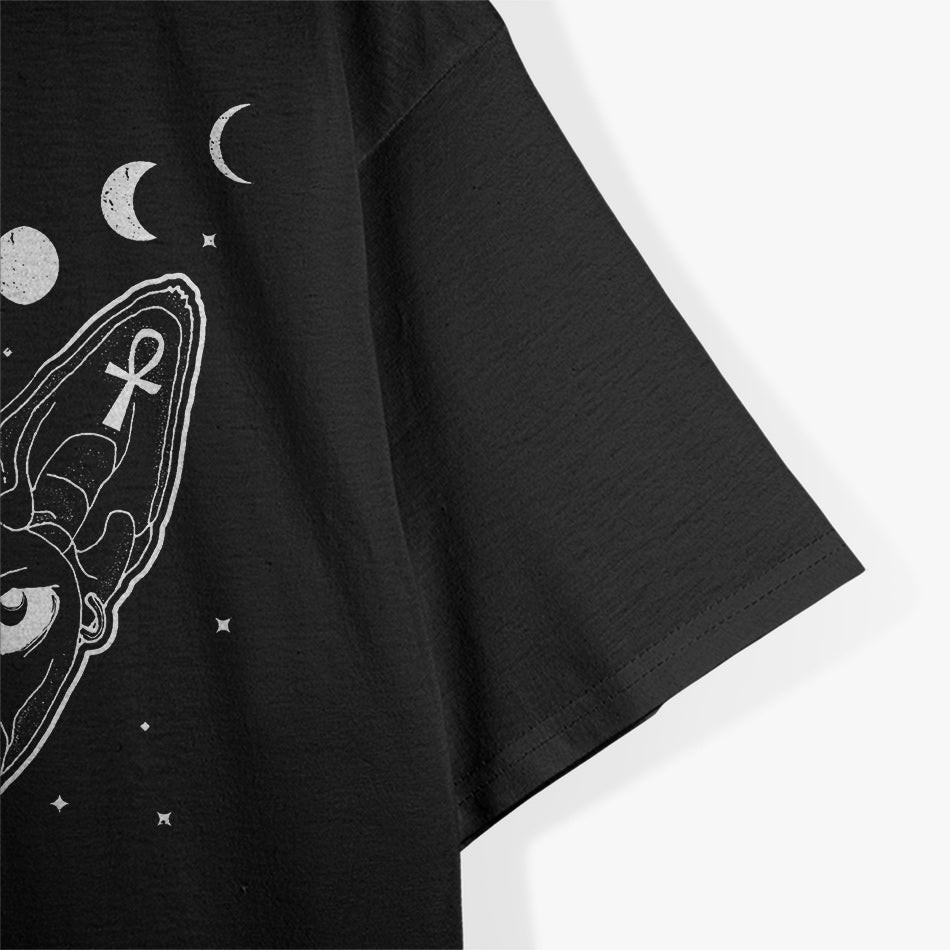 Sphynx Black Cat Pastel Goth, Occult Witchy Metal Aesthetic T-Shirt