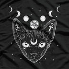 Sphynx Black Cat Pastel Goth, Occult Witchy Metal Aesthetic T-Shirt