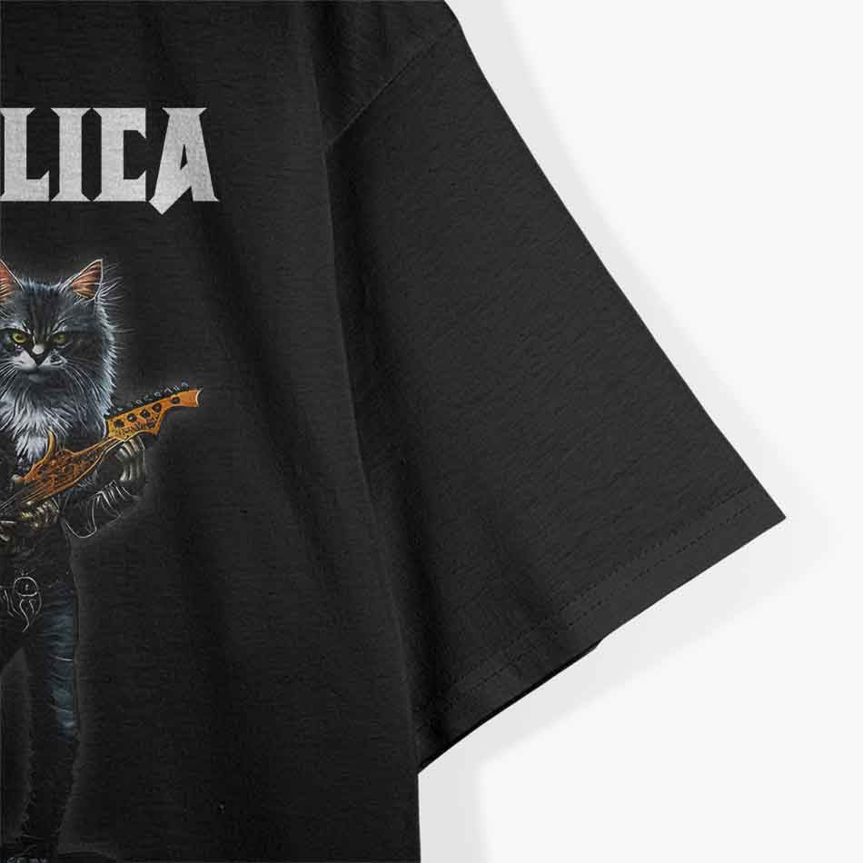 Meowtallica Heavy Metal Music Funny Cat T-Shirt