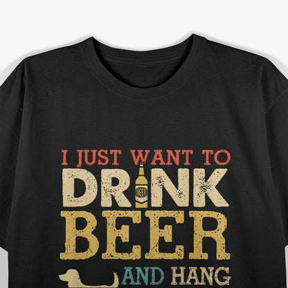 Weiner Dachshund Dad Drink Beer & Hang with My Dog T-Shirt