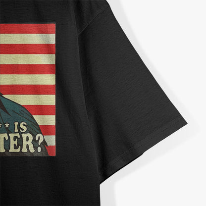 What The F Is A Kilometer? Eagle & American Flag Funny T-Shirt