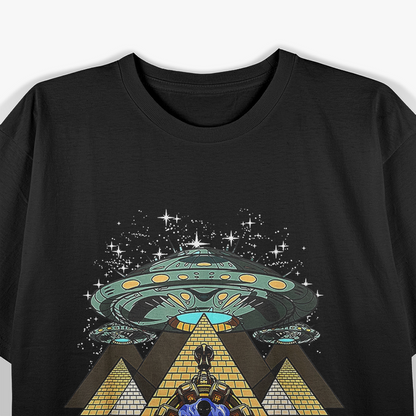 Alien Abduction Egyptian Pyramids and Ancient UFO Mysteries T-Shirt