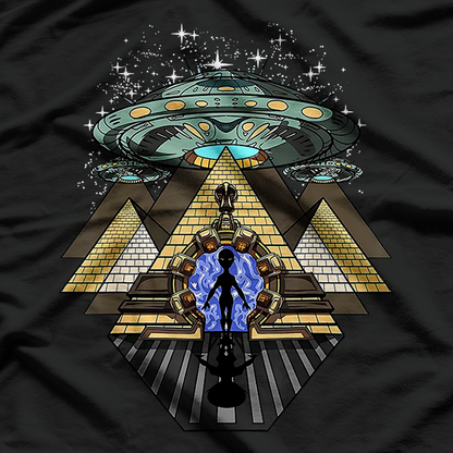Alien Abduction Egyptian Pyramids and Ancient UFO Mysteries T-Shirt
