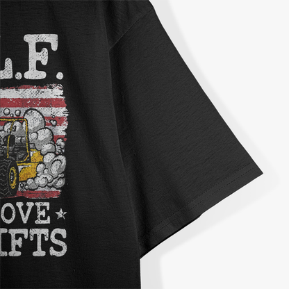 American Flag Forklift Driver T-Shirt