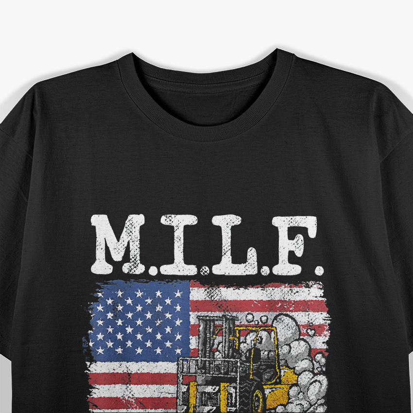 American Flag Forklift Driver T-Shirt