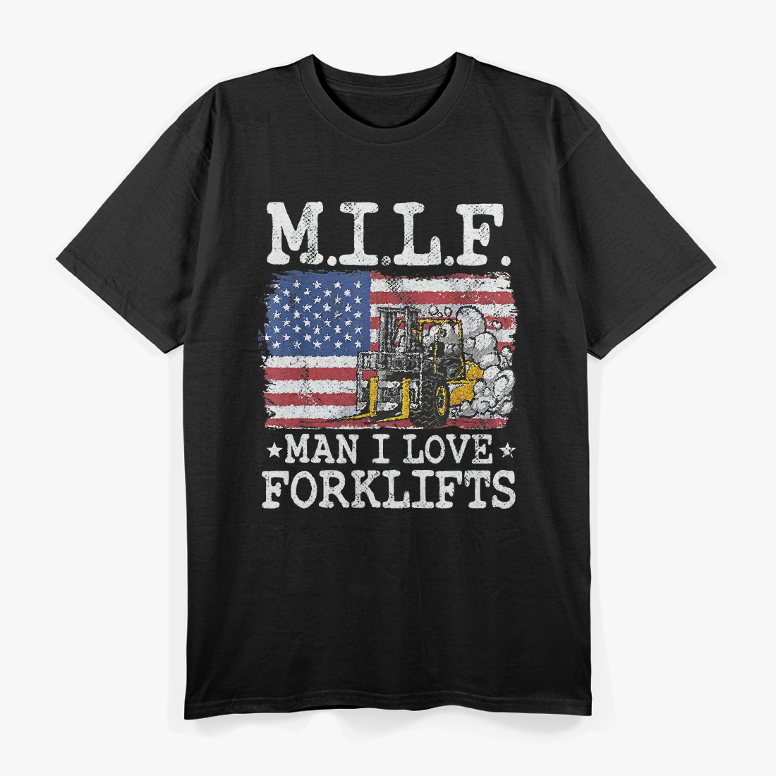 American Flag Forklift Driver T-Shirt