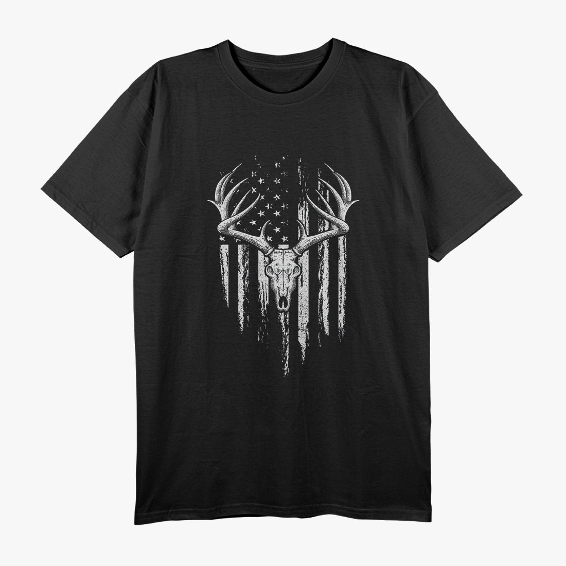 Deer Hunting American Flag Bowhunting Whitetail Bow T-Shirt