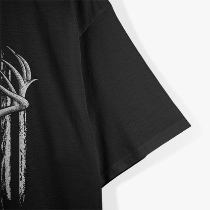 Deer Hunting American Flag Bowhunting Whitetail Bow T-Shirt