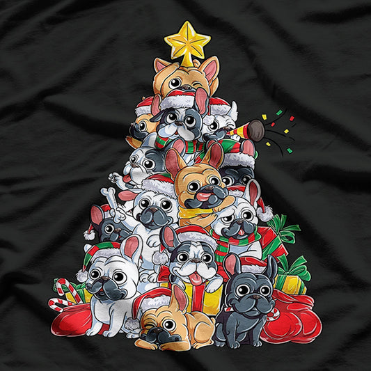 French Bulldog Christmas Tree Dog Lover Xmas Ugly Sweater T-Shirt