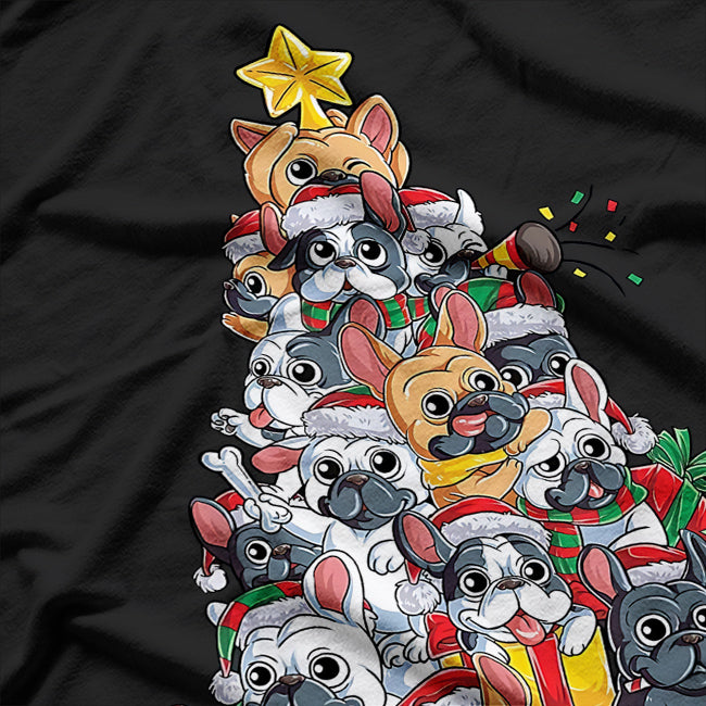 French Bulldog Christmas Tree Dog Lover Xmas Ugly Sweater T-Shirt