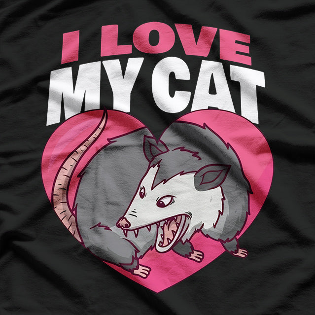 I Love My Cat Possum T-Shirt