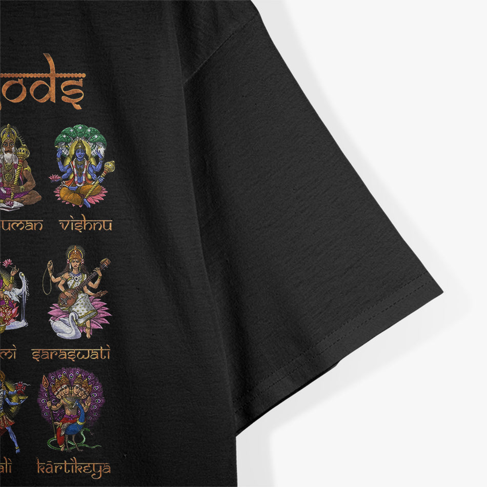 Hindu Gods Shiva, Ganesha, and Hanuman - Divine Power and Blessings T-Shirt