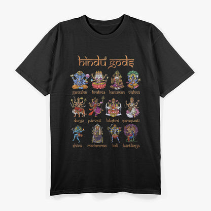 Hindu Gods Shiva, Ganesha, and Hanuman - Divine Power and Blessings T-Shirt