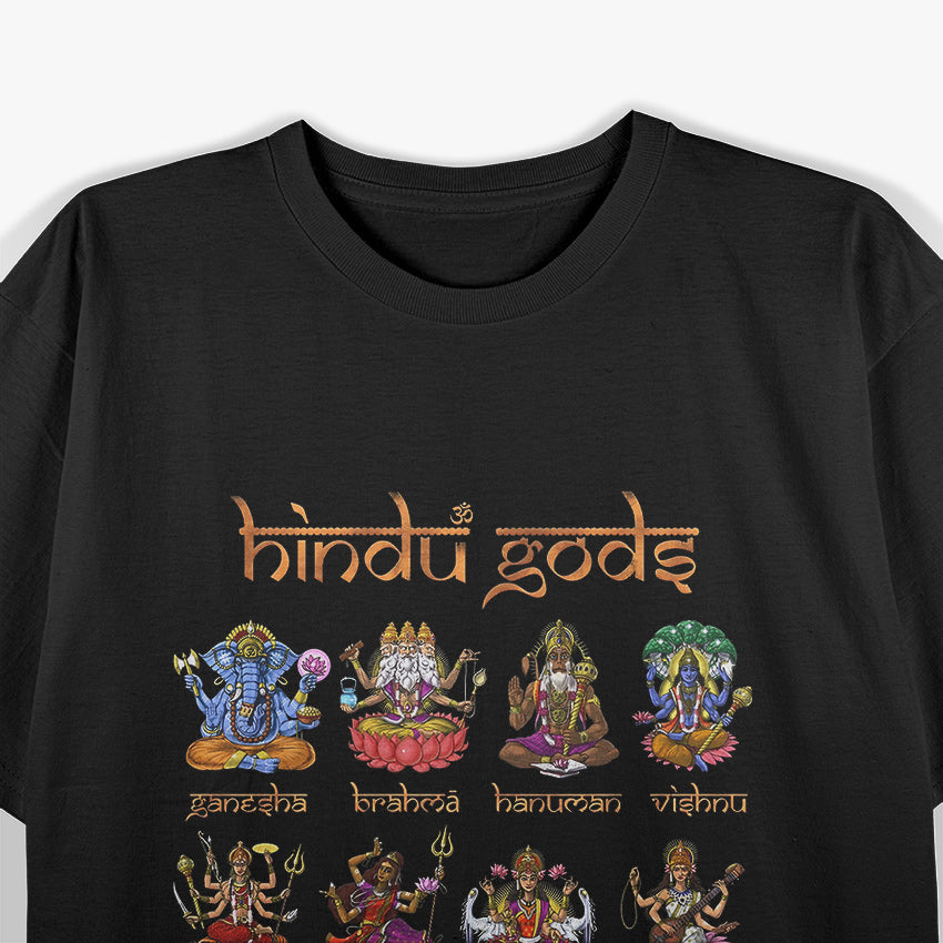 Hindu Gods Shiva, Ganesha, and Hanuman - Divine Power and Blessings T-Shirt