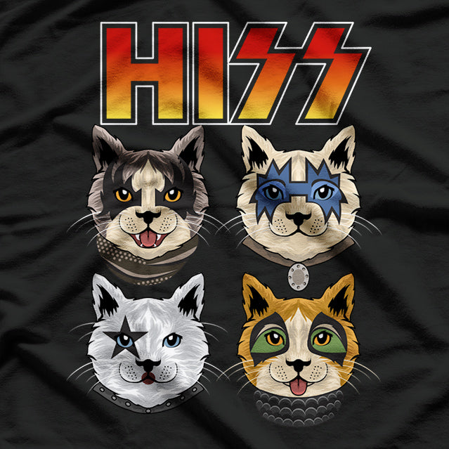 HIZZ Cat Kitten Meow Rocker Parody T-Shirt