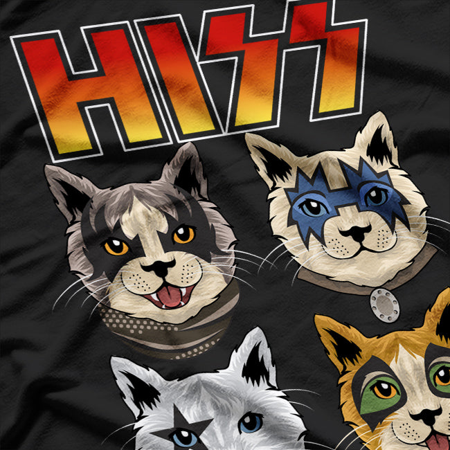 HIZZ Cat Kitten Meow Rocker Parody T-Shirt