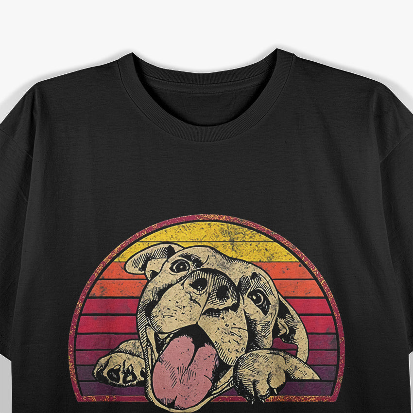 Resting Pit Face Vintage Pitbull T-Shirt