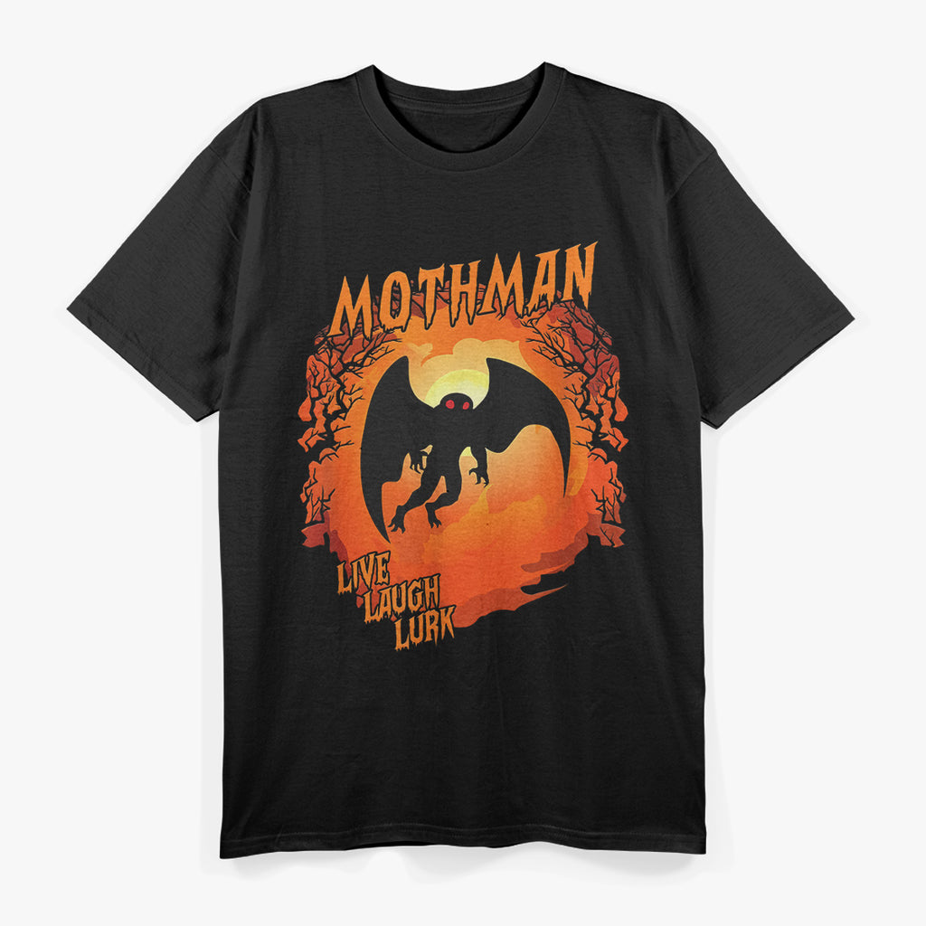 Mothman Live Laugh Lurk - The Cryptid's Guide to Life T-Shirt