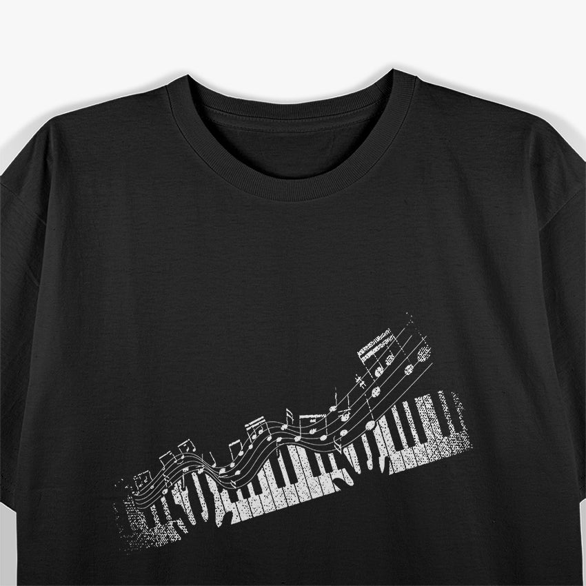 Music Notes & Musical Instrument for Pianists and Music Enthusiasts T-Shirt